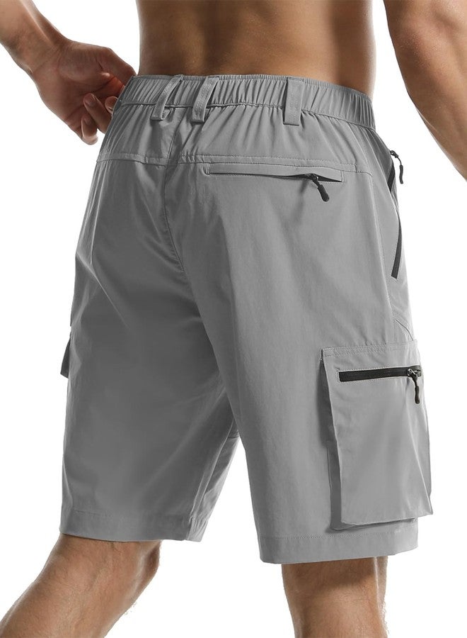 Surenow شورتات رجالية من Surenow للمشي لمسافات طويلة، شورتات سريعة الجفاف وتكتيكية خارجية للرجال مزودة بجيب، شورتات صيد خفيفة الوزن وجيدة التهوية. - Image 2